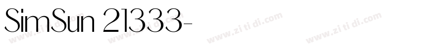 SimSun 21333字体转换